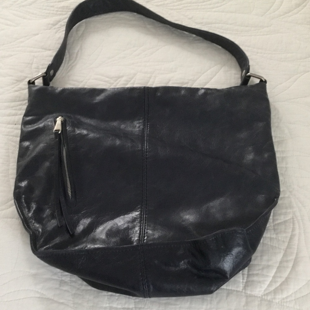 HOBO Blue Leather Shoulder Hobo Bag